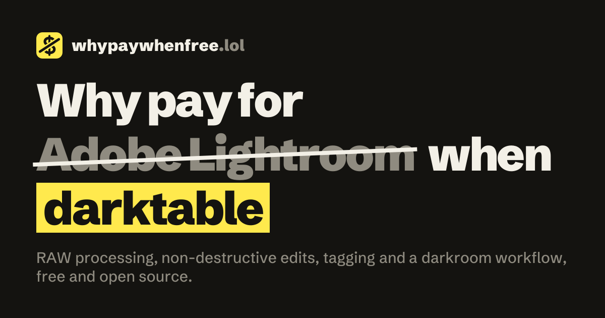 darktable vs Adobe Lightroom: Free Alternative (2026)