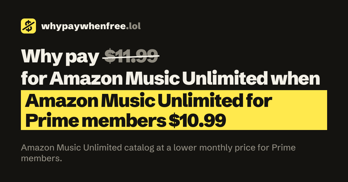 Amazon Music Unlimited for Prime members vs Amazon Music Unlimited ...