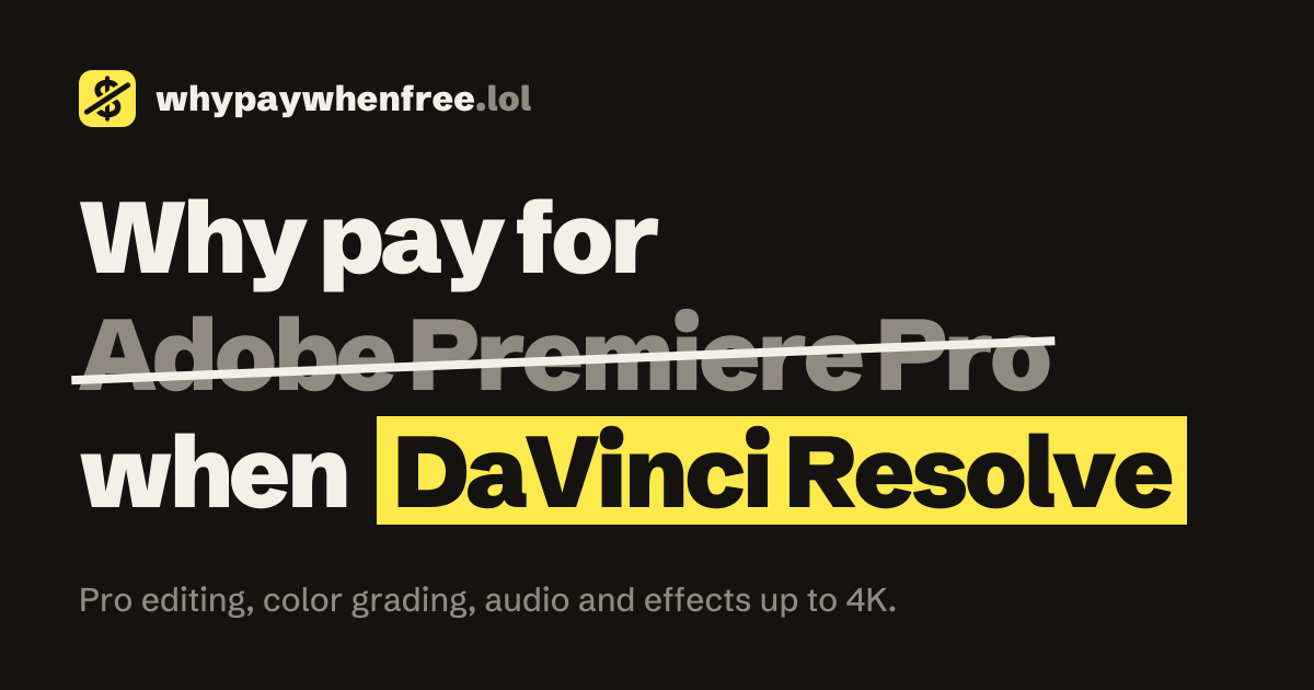 DaVinci Resolve vs Adobe Premiere Pro: Free Alternative (2026)
